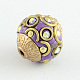 Round Handmade Grade A Rhinestone Indonesia Beads IPDL-S029-M-2