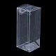 長方形の透明なプラスチックのPVCボックスギフト包装  防水折りたたみボックス  おもちゃやカビ用  透明  展開：21.2x8cm  完成品：4x4x12cm CON-F013-01N-1