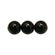 Cuentas sintéticas piedras negras hebras X-G-H1628-6mm-1-1