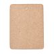 空白のクラフト紙ジュエリー ディスプレイ カード  長方形  バリーウッド  7.8x5.8x0.05cm  穴：1.5mm CDIS-G005-11-2