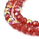 Baking Painted Transparent Glass Beads Strands DGLA-A034-J8mm-B08-3