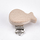 Beech Wood Baby Pacifier Holder Clips WOOD-T015-07-1
