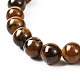 Round Natural & Synthetic Gemstone Beads Stretch Bracelet Set BJEW-JB07030-9
