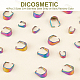 DICOSMETIC 40Pcs 2 Sizes Rainbow Color Snap on Bail Ice Pick Pinch Bail Pendant Bail Connector Charm Stainless Steel Pinch Bail DIY Dangle Charm Supplies for Jewelry Making Craft STAS-DC0012-25-4