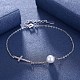 Romantic 925 Sterling Silver Bracelets with Pearl BJEW-BB30929-5