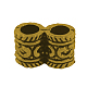 チベット風合金連バー  コラム  ニッケルフリー＆鉛フリー  アンティーク黄金  15x9x7mm  穴：4.5mm  約400個/1000g TIBE-7568-AG-NR-1