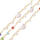 Ccb imitation perle losange & chaînes de perles de verre CHC-P009-17G-1