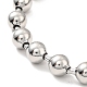 304 ensemble collier et bracelet chaîne boule en acier inoxydable STAS-D181-02P-01D-5