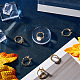 Sunnyclue 8 pezzo di componenti per anello regolabile in ottone con zirconi cubici KK-SC0003-94-4