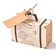Forme de valise avec boîte d'emballage de bonbons à motif de mot CON-F012-02-2