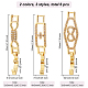 Olycraft 6Pcs 6 Styles Rack Plating Brass Micro Pave Clear Cubic Zirconia Watch Band Clasps ZIRC-OC0001-06-2