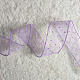 シアサッカーリボン  蝶結びネクタイ用  ヘアバレッタアクセサリーを縫う  ライラック  2インチ（50mm）  約27.34ヤード（25m）/バッグ OHAR-PW0001-141H-1