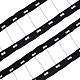 Benecreat 2 ヤードスチールリベットフック＆アイテープ、鉄チェーン付き  スチームパンク風のコスチュームエッジトリミング  ブラック  9x0.25cm FIND-BC0004-51-1