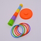 Juguete de loro de anillo de color de apilamiento de plástico AJEW-WH0168-12-2