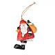 サンタクロース/ファーザークリスマスの鉄の装飾品  クリスマスツリー吊り飾り  クリスマスパーティーの家の装飾のために  レッド  195mm HJEW-G013-07-1