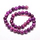 Dyed Natural Agate Faceted Round Beads Strands G-E268-M-4