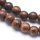Brins de perles de bois de rose naturel WOOD-P011-06-10mm-5