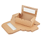 ケーキ箱  PVC表示ウィンドウ付き  クッキー用厚紙ギフト包装箱  小さなケーキ  マフィン  長方形  キャメル  箱：13.5x7.5x5センチメートル CON-FH0001-30A-1