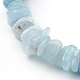 Chips Natural Aquamarine Beads Stretch Bracelets X-BJEW-JB05989-2