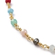 Facettierte Glasperlen Armband & Halskette Schmucksets necklace SJEW-JS01160-3