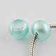 Spray Painted Glass Large Hole Beads X-DGLA-R014-10mm-M-2