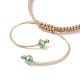 Bracelet de perles tressées en forme de fleur BJEW-TA00039-02-5
