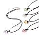 Hexenhut-Halskette aus Legierung mit Glaspilz-Anhänger für Damen NJEW-JN04255-1