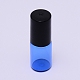 ガラスローラーボトル  腹筋ネジ蓋とステンレス鋼ローラーボール付き  詰め替え可能なボトル  コラム  ブルー  16x46mm  穴：7mm  容量：3ミリリットル X-MRMJ-WH0066-03-1