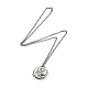 Colliers pendentif tête de mort strass avec chaînes rolo NJEW-F309-10-2