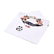 長方形の紙のグリーティングカード  長方形の封筒とフラットラウンドい粘着紙ステッカー付き  イースターの日の結婚式の誕生日の招待カード  花柄  110x160x1mm DIY-C025-10-3