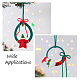 Crafans 3 pz 3 set di decorazioni con ciondolo in tessuto di cotone a tema natalizio in stile HJEW-CF0001-12-6