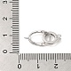 925 застежка из стерлингового серебра с родиевым покрытием STER-G038-04P-3