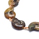 Trefoli di perline naturali di ammonite / conchiglia fossili G-O179-K04-2-2