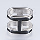 Leather Bracelet Findings Smooth Surface 304 Stainless Steel Enamel Slide Charms Beads STAS-I072-011P-2
