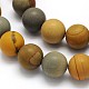Frosted Round Natural Picture Jasper Beads Strands G-N0166-69-4mm-2