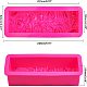 Силиконовые Молды для мыла ручной работы с розовым узором DIY-WH0177-92-2