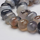 Chapelets de perle en agate naturelle du Botswana G-G654-16x12mm-07-3