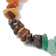 Женские браслеты из натуральных драгоценных камней чакра с бисером AJEW-AN00556-2