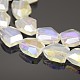 Faceted Polygon Electroplate AB Color Plated Glass Beads Strands EGLA-P006-AB01-2