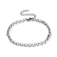 304 bracelet chaîne rolo en acier inoxydable pour homme femme BJEW-E031-06P-06-1