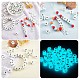 20Pcs Luminous Cube Letter Silicone Beads 12x12x12mm Square Dice Alphabet Beads with 2mm Hole Spacer Loose Letter Beads for Bracelet Necklace Jewelry Making JX437F-3