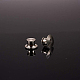 BENECREAT 60 Count Platinum Colors Clutch Pin Backs with Tie Tacks Blank Pins Kit KK-BC0005-03P-4