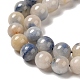 Brins de perles rondes en dumortiérite naturelle bleu blanc G-E265-01A-7