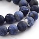 Frosted Natural Sodalite Round Bead Strands G-F231-01-8mm-1