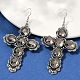 Серьги-подвески из сплава стекла для женщин EJEW-U053-03AS-01-1