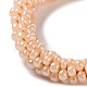 Bracelet extensible tressé en perles de verre au crochet BJEW-K232-01M-2