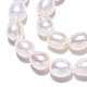 Hebras de perlas de agua dulce cultivadas naturales PEAR-N012-05L-3