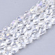 Chapelets de perles en verre électroplaqué EGLA-T013-05M-1