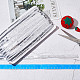 プラスチック製のスパンコールレース  スパンコールレースリボン  服飾材料  銀  14x1.2ミリメートル、約35 M /ロール FIND-WH0043-30B-3