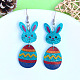 Boucles d'oreilles pendantes en acrylique pour Pâques&nbsp;FS-WGB44D4-01-1
